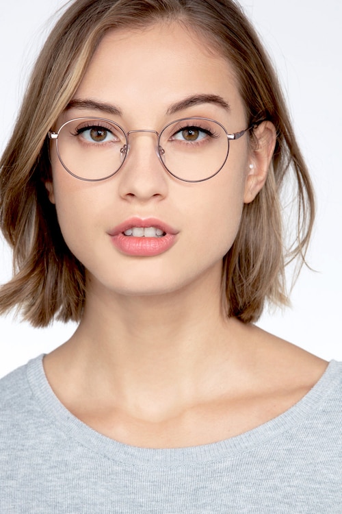 Lunette de vue metal rose clearance