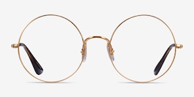 Ray-Ban RB6392 - Round Gold Frame Eyeglasses | EyeBuyDirect