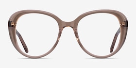 Peony - Cat Eye Clear Brown Frame Glasses For Women | EyeBuyDirect