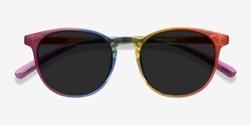 Power Rainbow Plastique Soleil de Lunette de vue d'EyeBuyDirect, Vue Rapprochée