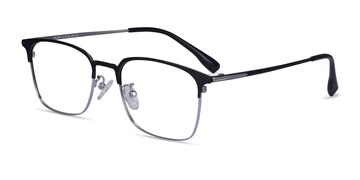 Black Silver Below -  Metal Eyeglasses