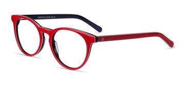 Red & Navy Tradition -  Colorful Acetate Eyeglasses