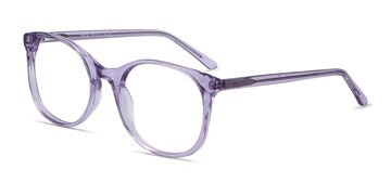 Clear Purple Greta -  Colorful Acetate Eyeglasses
