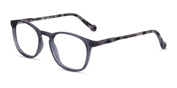 Clear Gray Tortoise Skate -  Acetate Eyeglasses