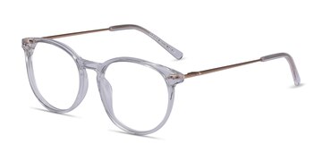 Clear Clever -  Lightweight Acetate, Metal Eyeglasses
