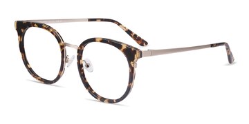Tortoise Murphy -  Vintage Acetate, Metal Eyeglasses