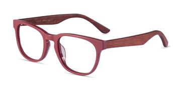 Red & Red Wood Tongass -  Wood Texture Eyeglasses