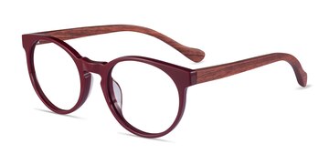 Red & Red Wood Everglades -  Wood Texture Eyeglasses