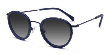 Matte Navy Siena -  Vintage Acetate, Metal Sunglasses