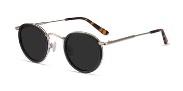 Black Rollin -  Vintage Acetate, Metal Sunglasses