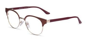 Gold Burgundy Wilderness -  Classic Acetate Eyeglasses