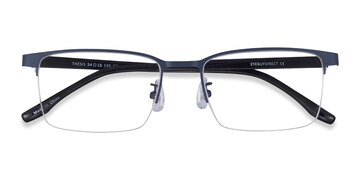 Navy Black Thesis -  Metal Eyeglasses
