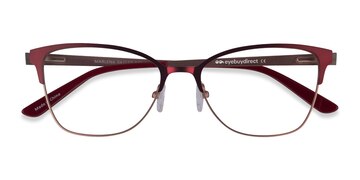 Burgundy  Rose Gold Marlena -  Metal Eyeglasses