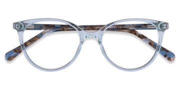 Clear Blue Floral Friend -  Acetate Eyeglasses