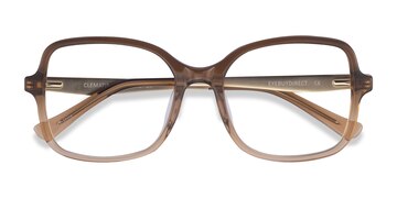 Clear Brown Clematis -  Acetate Eyeglasses