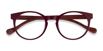 Red & Red Wood Everglades -  Wood Texture Eyeglasses