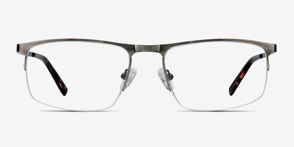Wayne Gunmetal Silver Metal Eyeglass Frames