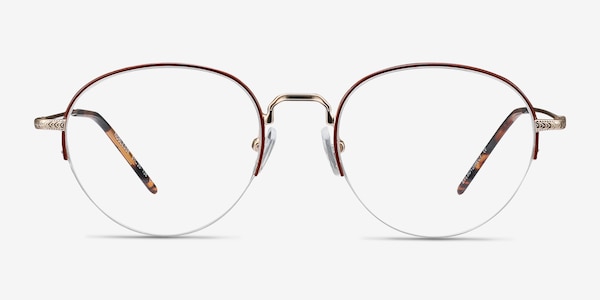 Noblesse Red Metal Eyeglass Frames
