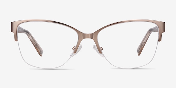 Feline Rose Gold Acetate-metal Montures de Lunette de vue