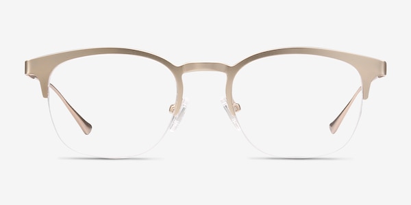 Hemisphere Rose Gold Metal Eyeglass Frames