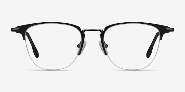 Wings Black Metal Eyeglass Frames