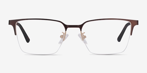 Brink Brown Metal Eyeglass Frames