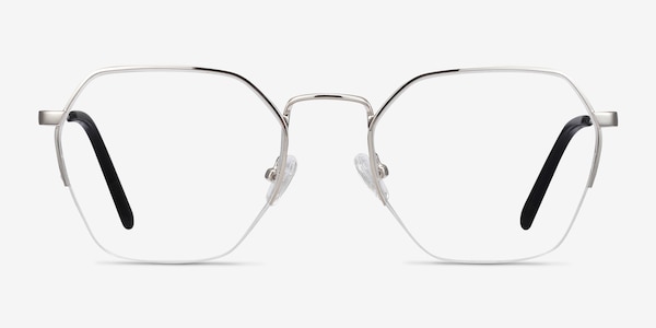 Cruz Silver Metal Eyeglass Frames