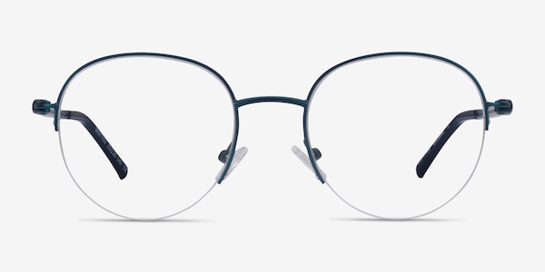 Written Navy Metal Eyeglass Frames