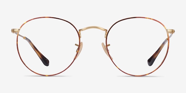 Ray-Ban RB3447V Tortoise & Gold Metal Eyeglass Frames