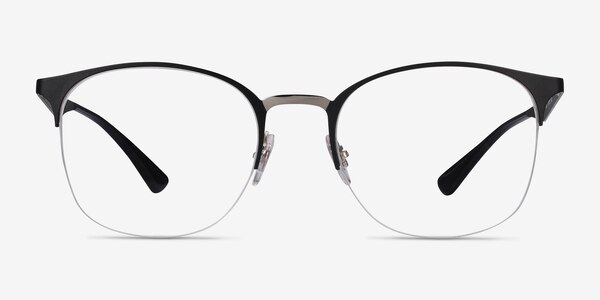 Ray-Ban RB6422 Black Silver Metal Eyeglass Frames