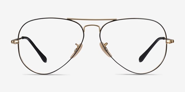Ray-Ban RB6489 Black Gold Metal Eyeglass Frames