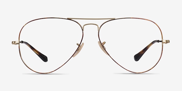 Ray-Ban RB6489 Tortoise Gold Metal Eyeglass Frames