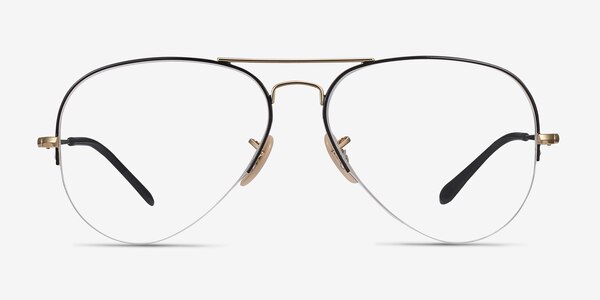 Ray-Ban RB6589 Black Gold Metal Eyeglass Frames
