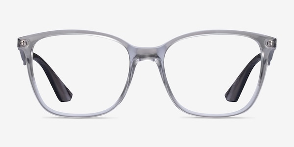 Ray-Ban RB7066 Clear Gray Plastic Eyeglass Frames
