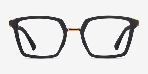 Oakley Sideswept Rx Black & Gold Plastic Eyeglass Frames
