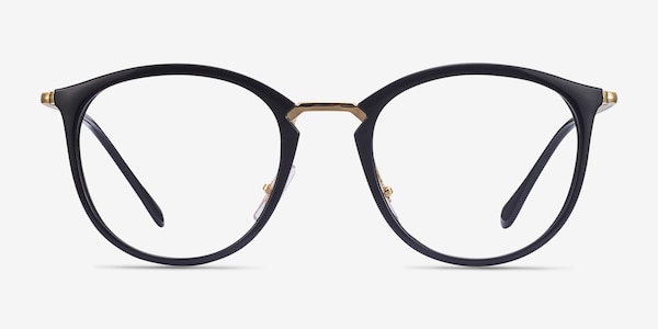 Ray-Ban RB7140 Black Gold Plastic-metal Eyeglass Frames