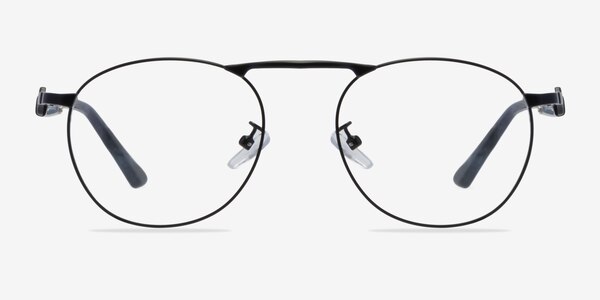 Tarantino Matte Black Metal Eyeglass Frames