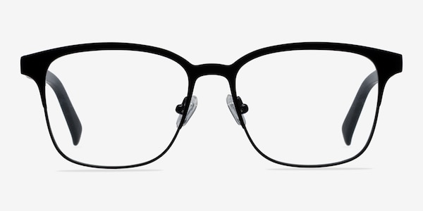 Intense Matte Black Acetate-metal Montures de Lunette de vue