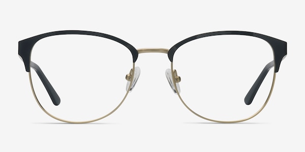 The Moon Black Golden Metal Eyeglass Frames