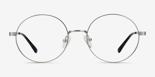 Inscription Silver Metal Eyeglass Frames