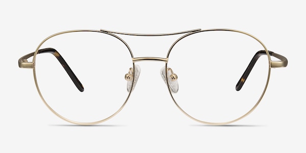 Cassini Golden Metal Eyeglass Frames
