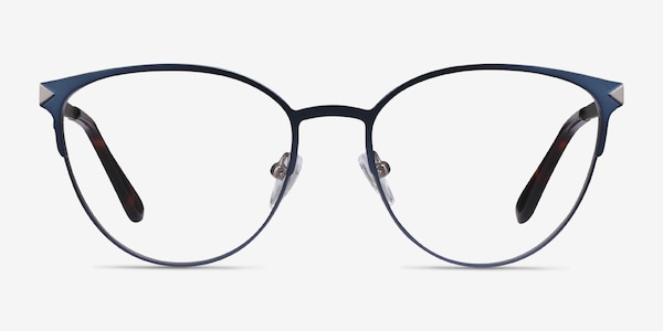 Nadia Blue Metal Eyeglass Frames