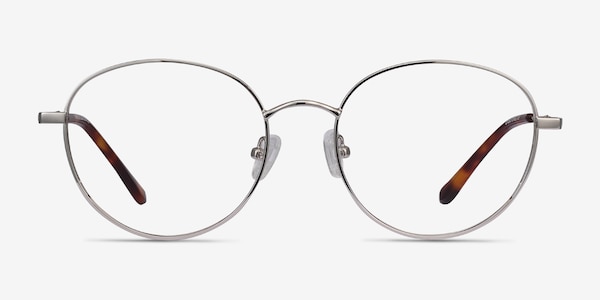 Twirl Silver Metal Eyeglass Frames