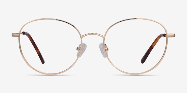 Twirl Golden Metal Eyeglass Frames
