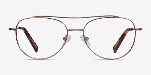 Max Brown Metal Eyeglass Frames