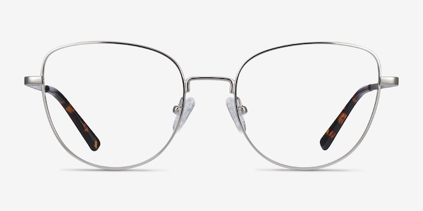 Clotilde Silver Metal Eyeglass Frames