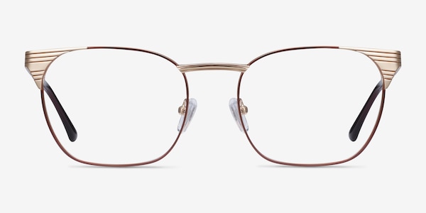 Soulist Brown Golden Metal Eyeglass Frames