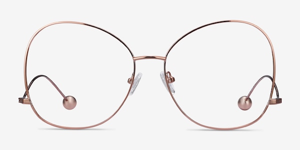 Renata Rose Gold Metal Eyeglass Frames