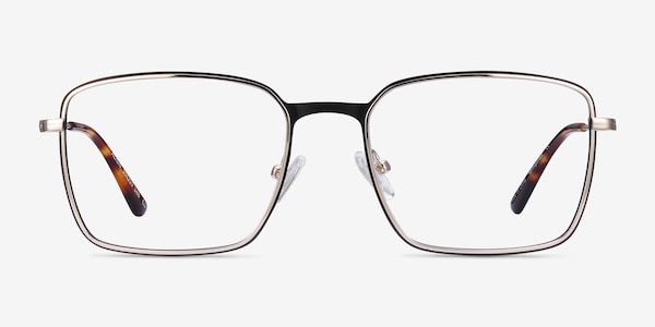 Align Black & Silver Metal Eyeglass Frames