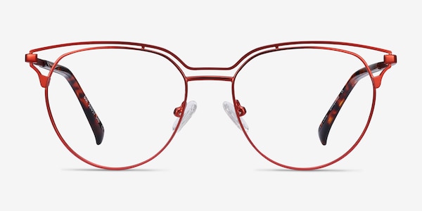 Gia Red Metal Eyeglass Frames